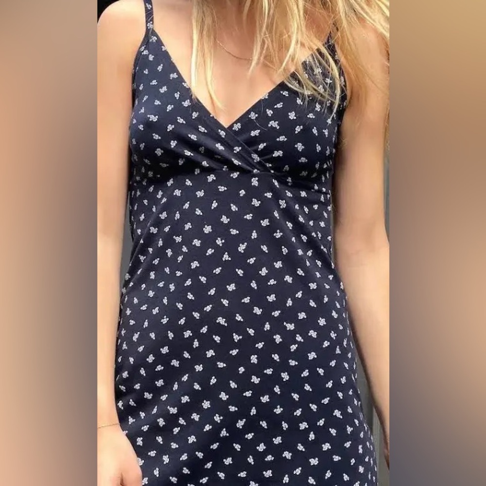Brandy Melville Navy Floral Mini Dress